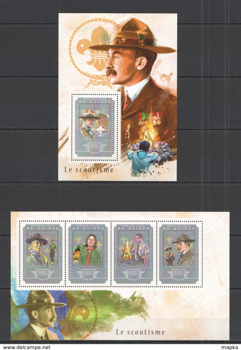 ST673 2014 GUINEE GUINEA ORGANIZATION SCOUTS LE SCOUTISME KB+BL MNH - Sonstige & Ohne Zuordnung