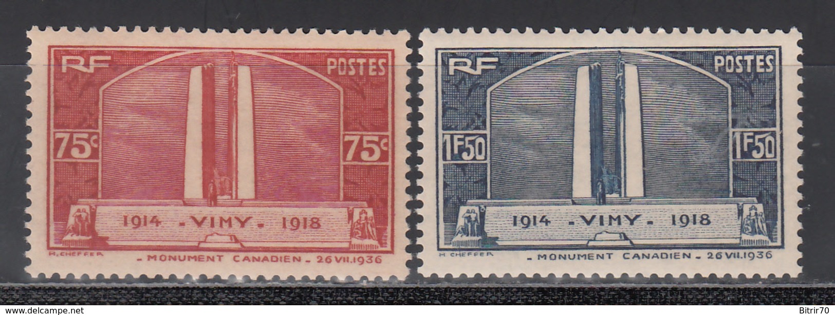 1936 Yvert Nº 316 / 317  MNH - Neufs