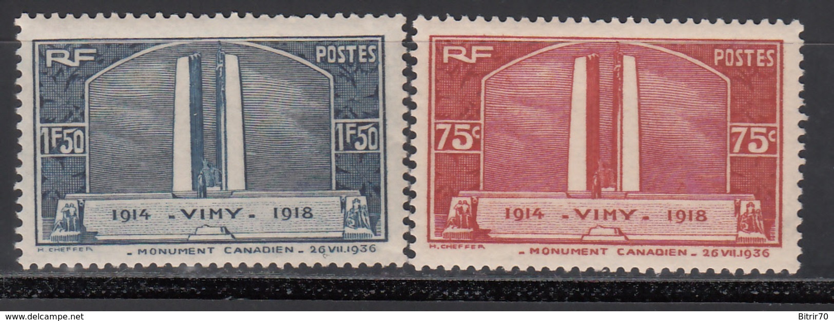 1936 Yvert Nº 316 / 317  MNH - Unused Stamps
