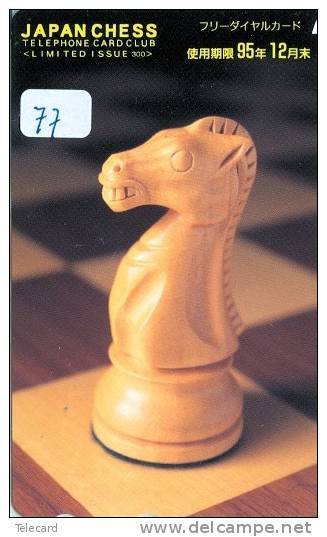 ECHECS * CHESS * Jeu SCHAKEN * TELECARTE JAPON * MINT * Inutilise  Chess Scacchi Schach Ajedrez (77)  PHONECARD JAPAN - Sport