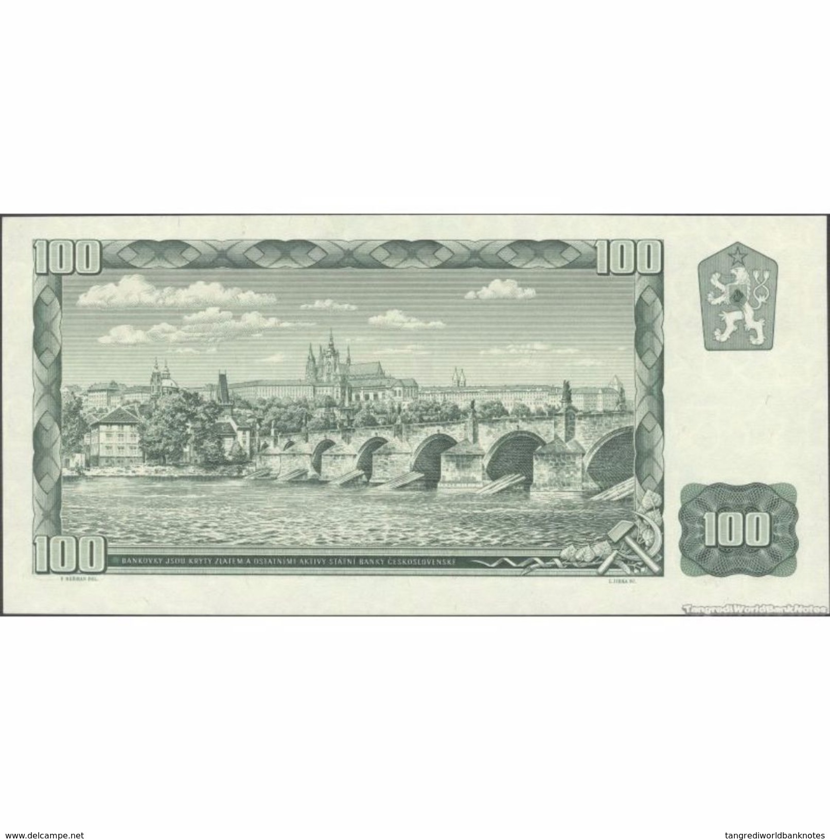 TWN - CZECH REPUBLIC 1c - 100 Korun Ceskych 1961 (1993) Series G 96 - Adhesive Stamp On CZECHOSLOVAKIA 91c UNC - Tchéquie