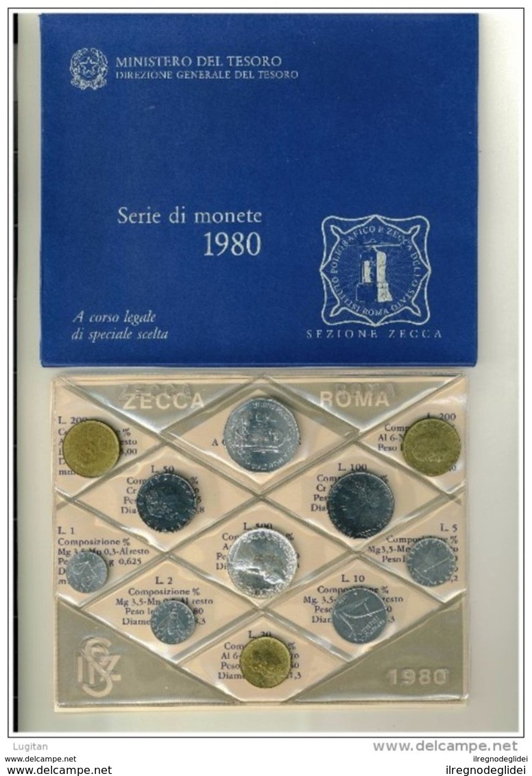 I. REPUBBLICA - ANNO 1980 - DIVISIONALE FIOR DI CONIO - FDC - Mint Sets & Proof Sets