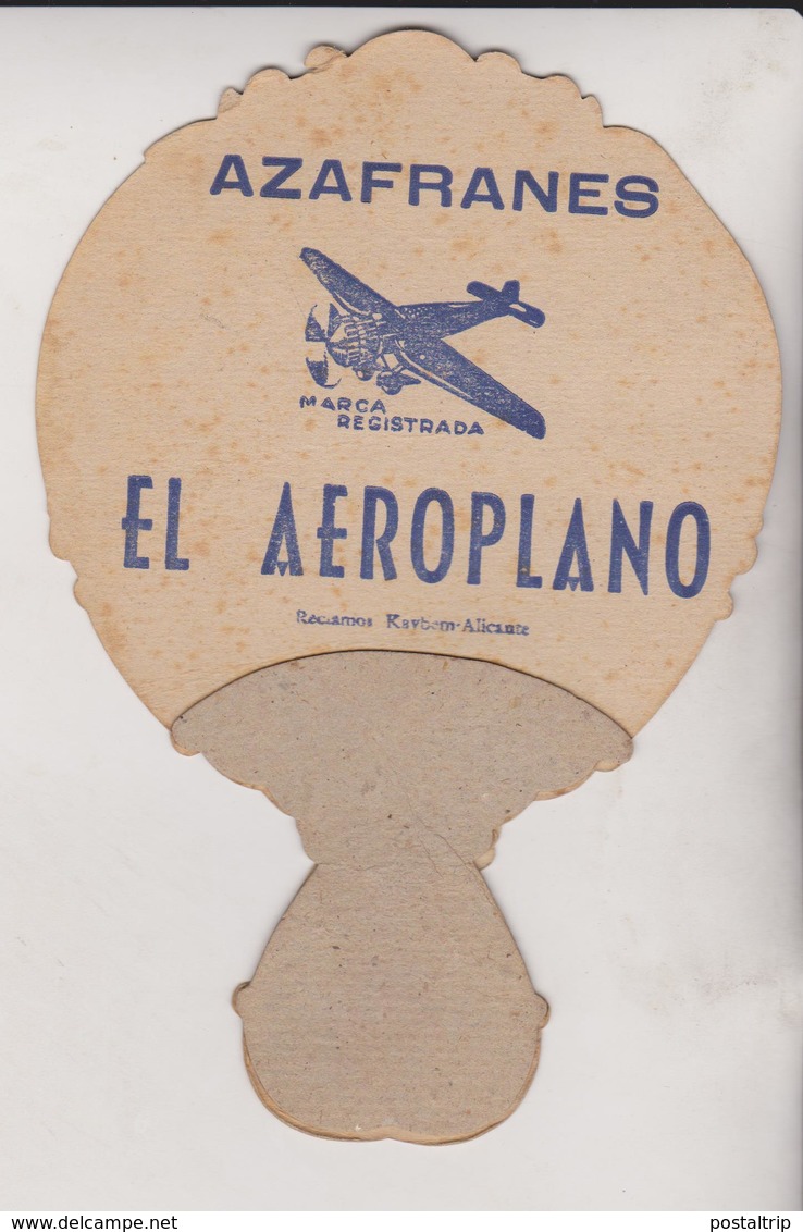 ABANICO // PAI PAI JANE RUSSEL. DON DOLAR - PUBLI AZAFRANES EL AEROPLANO - Publicidad