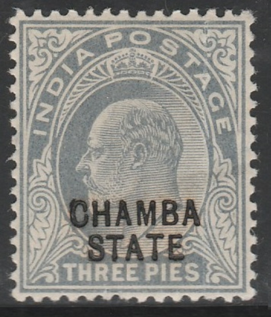 British India, Chamba 1903 - SG 29, 3ps - KING EDWARD VII - MLH - Chamba