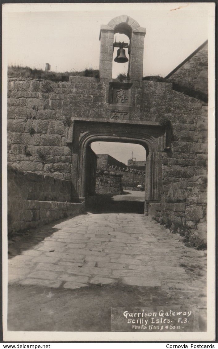 Garrison Gate, Hugh Town, Scilly Isles, C.1930s - C King RP Postcard - Scilly Isles