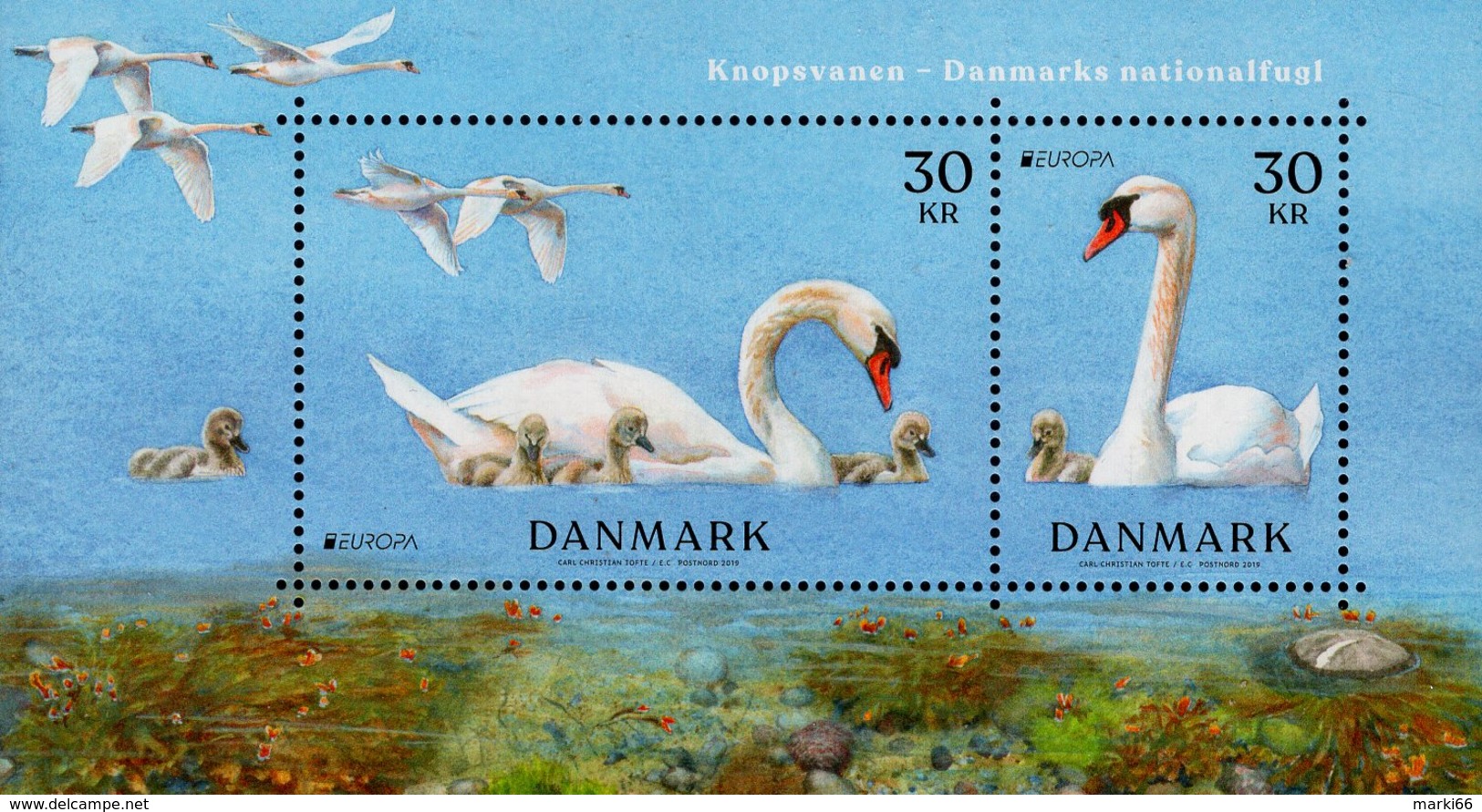 Denmark - 2019 - Europa CEPT - National Birds - Mint Souvenir Sheet - Unused Stamps