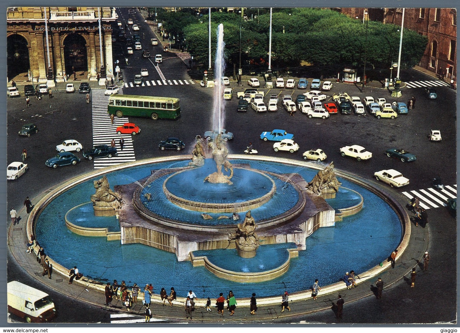 °°° Cartolina - Roma N. 617 Roma Fontana Dell'esedra Viaggiata °°° - Autres Monuments, édifices