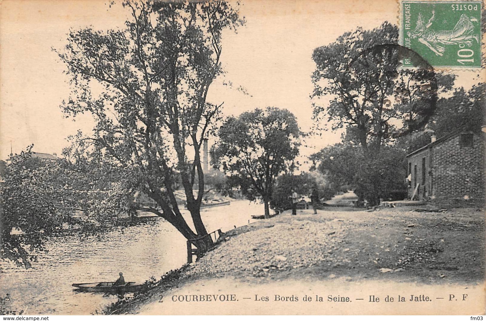 Courbevoie Neuilly Sur Seine Levallois Perret  Ile De La Jatte Péniche Péniches - Courbevoie