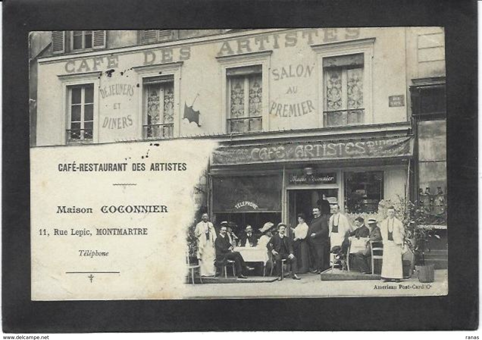 CPA Paris 75 Devanture Commerce Shop Front Rue Lepic Montmartre 18 Eme Arrondissement Circulé - Arrondissement: 18
