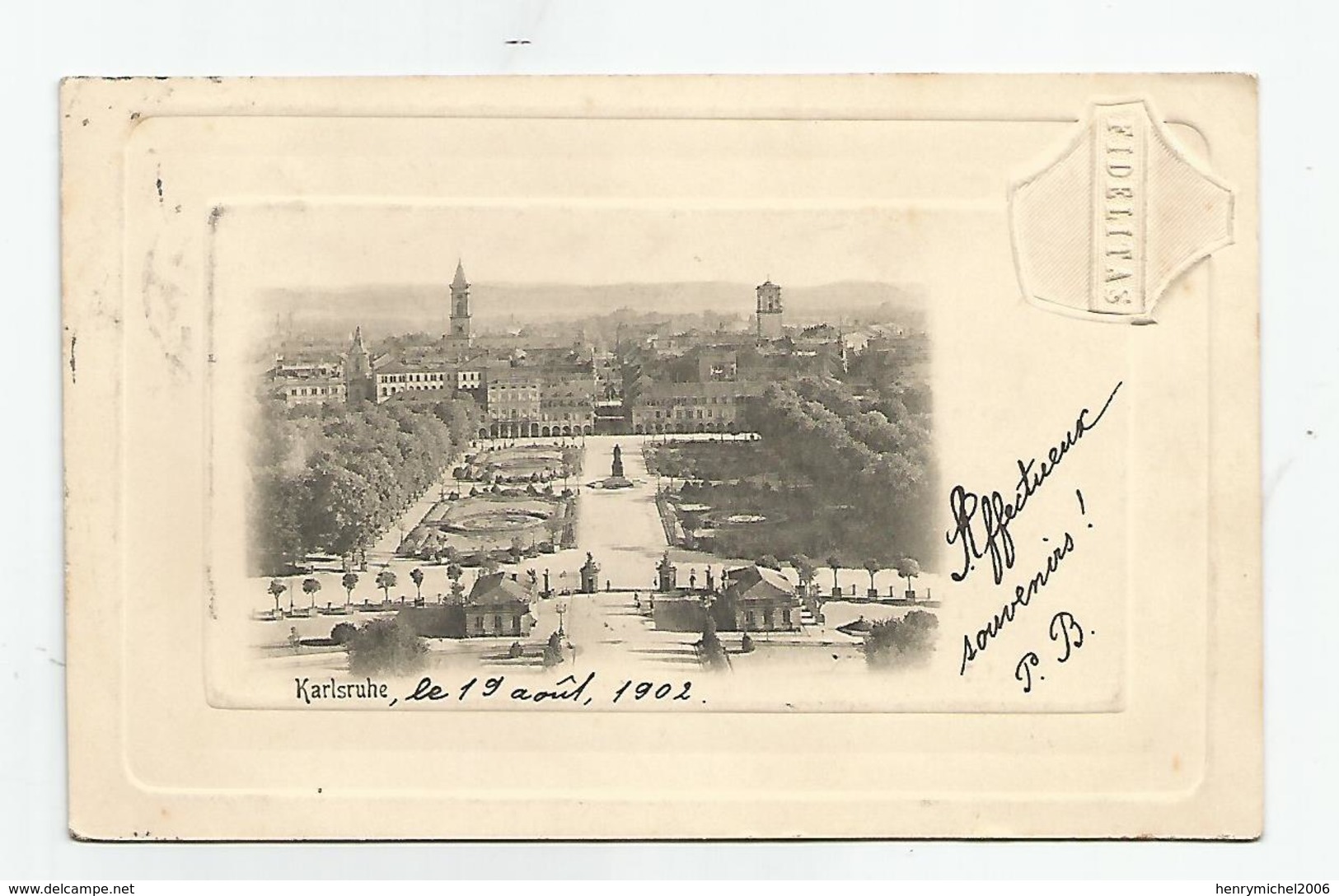 Allemagne Germany - Karisruhe Fidelitas 1902 - Karlsruhe