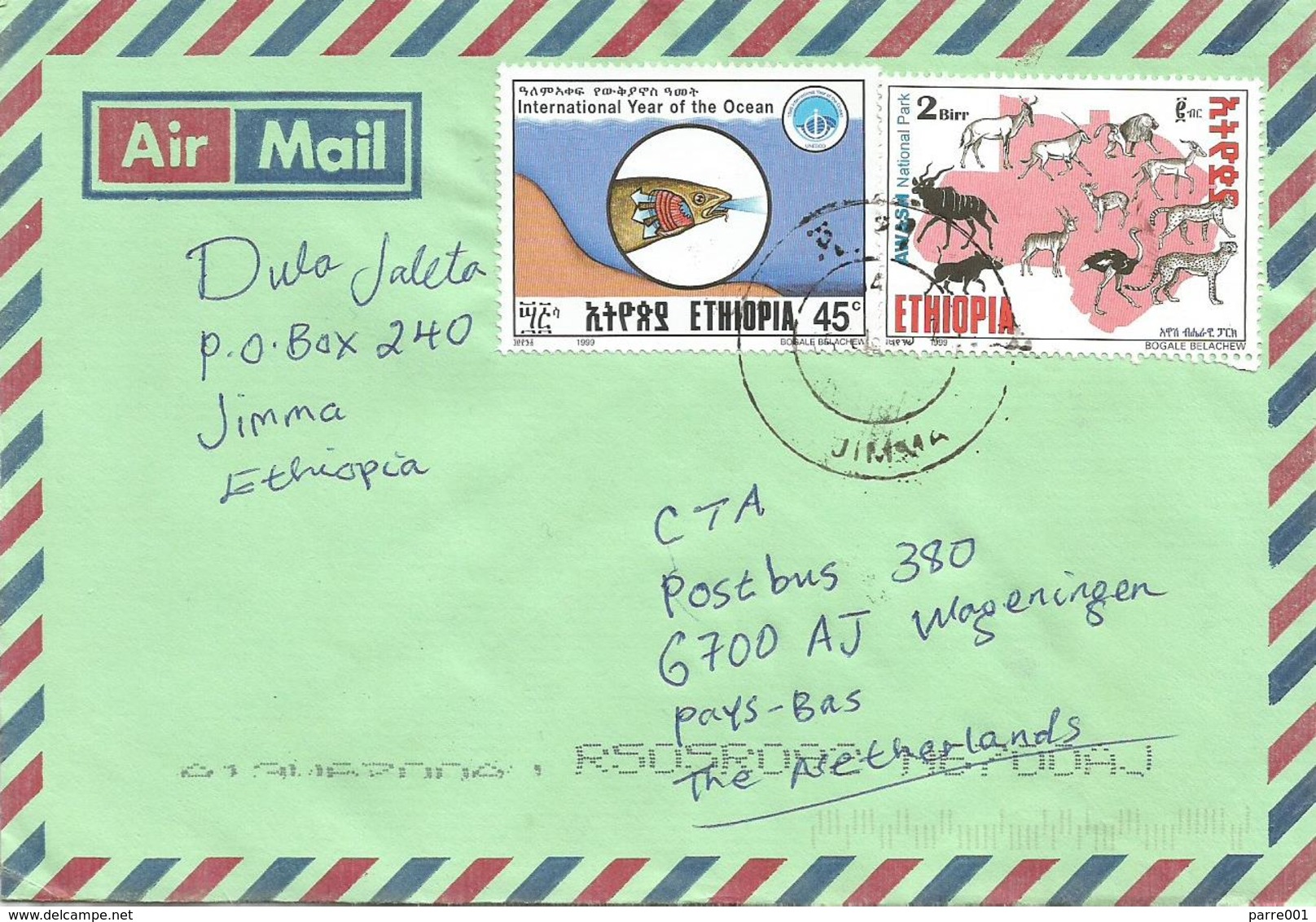 Ethiopia 2000 Jimma Year Of The Ocean Fish National Park Cover - Ethiopia