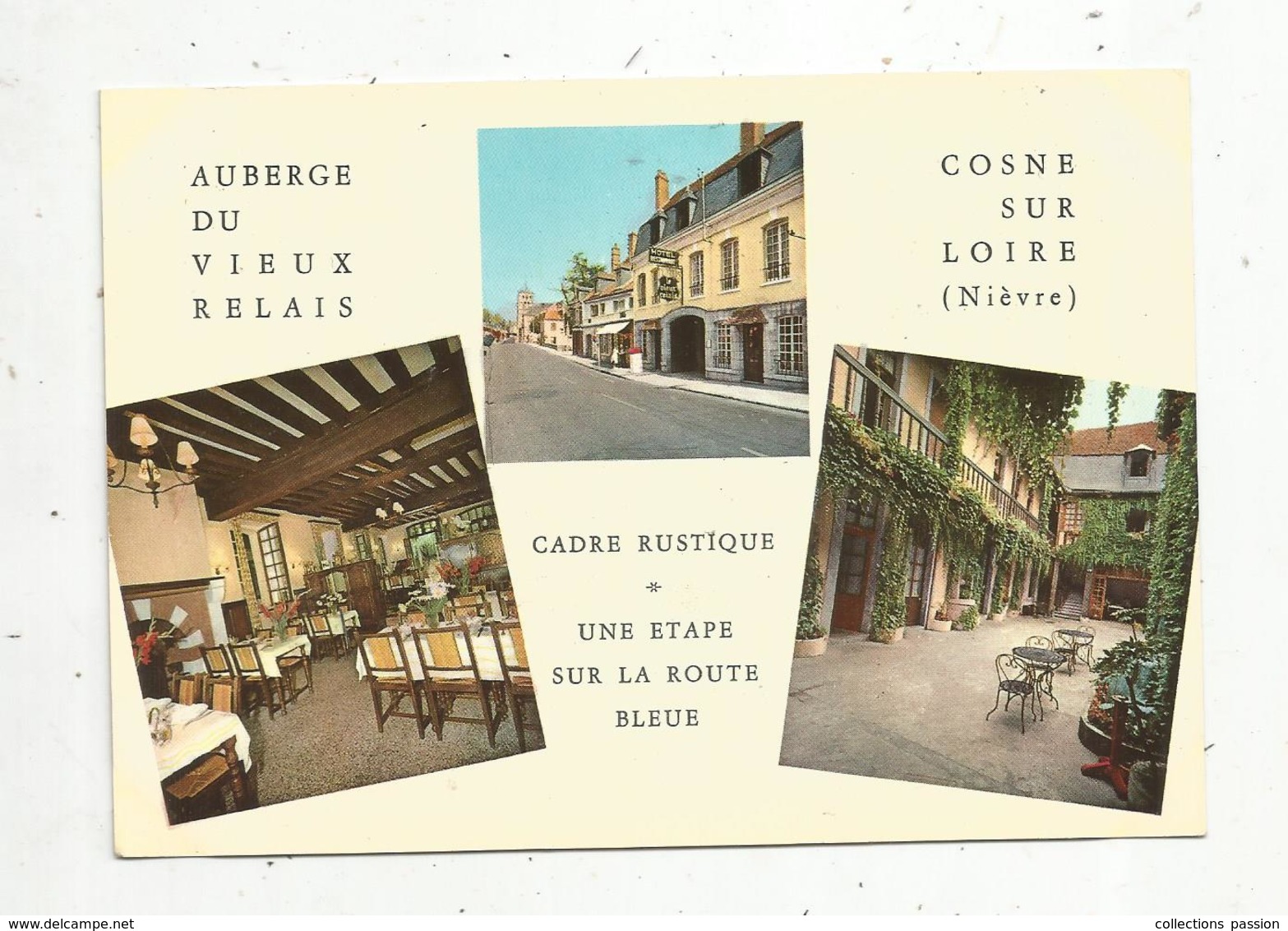 Cp, Hôtels & Restaurants , AUBERGE DU VIEUX RELAIS , Bar ,58 ,  COSNE SUR LOIRE , Multi Vues , Vierge,  Ed. Atlas - Hoteles & Restaurantes