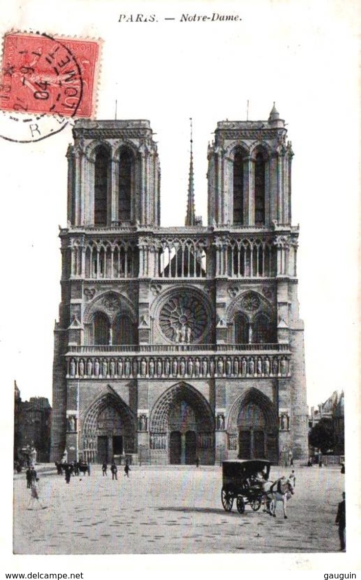 CPA - PARIS - CATHEDRALE N.DAME - Le Parvis - Notre Dame De Paris