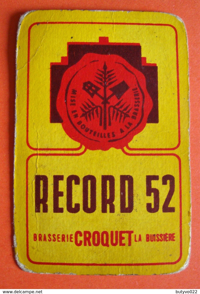 Une Carte à Jouer. Record 52. Brasserie Croquet. La Buissière. - Other & Unclassified