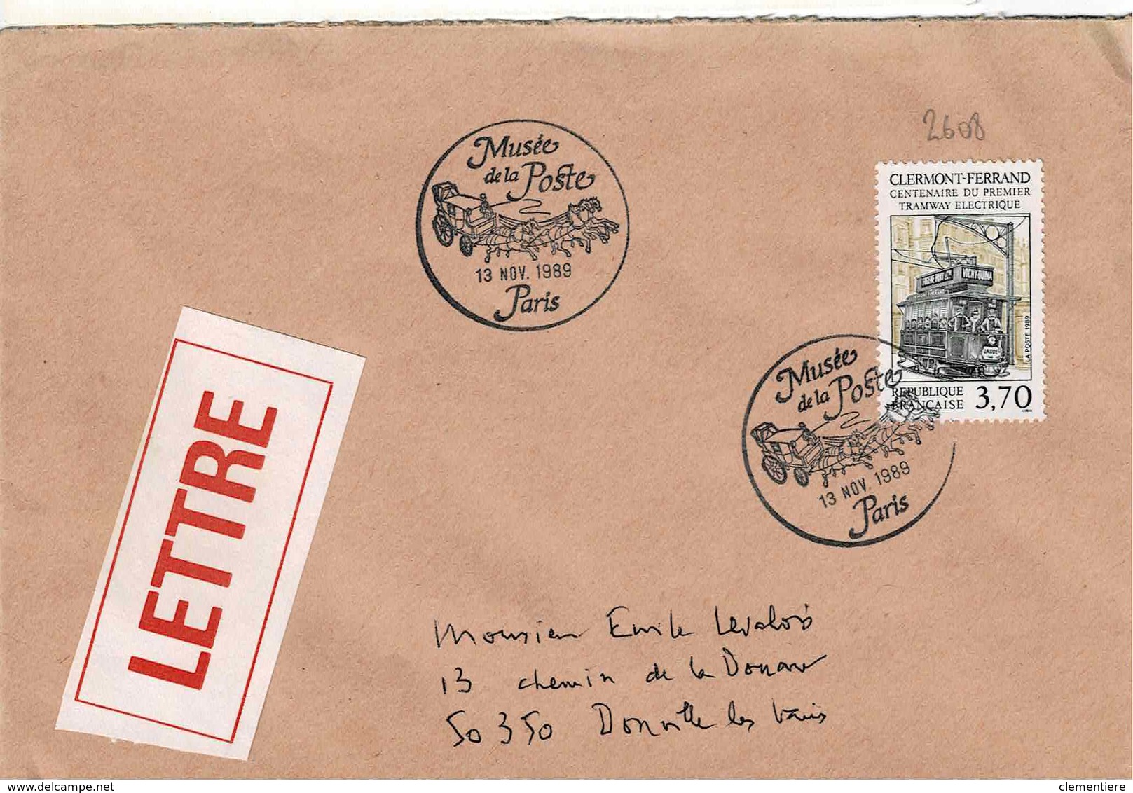 TP N ° 2608 Seul Sur Enveloppe Avec Cachet Du Musée De La Poste - 1961-....