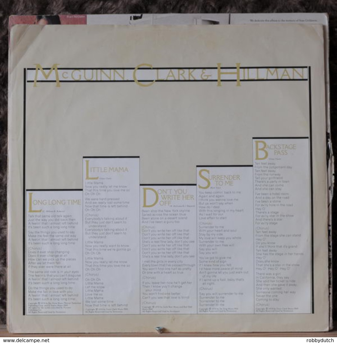 * LP *  McGUINN, CLARK & HILLMAN (Holland 1979) - Country & Folk