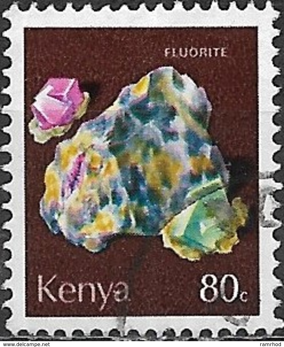 KENYA 1977 Minerals - 80c Flourite FU - Kenya (1963-...)