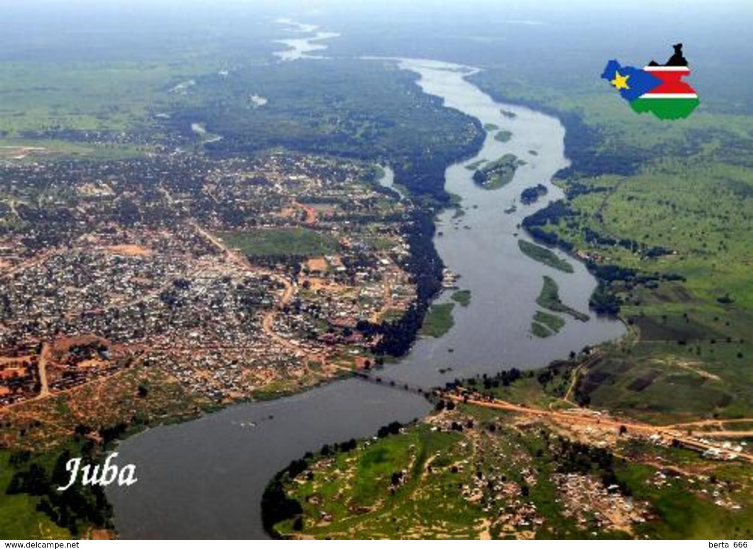 South Sudan Juba White Nile Aerial View New Postcard Südsudan AK - Unclassified