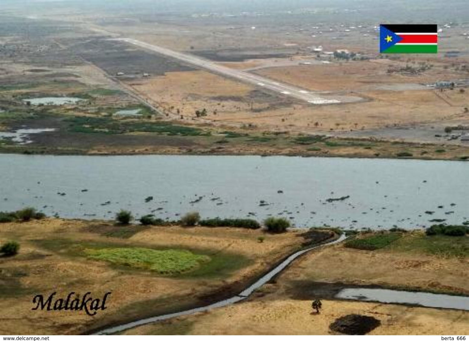 South Sudan Malakal Airport Aerial View New Postcard Südsudan AK - Unclassified