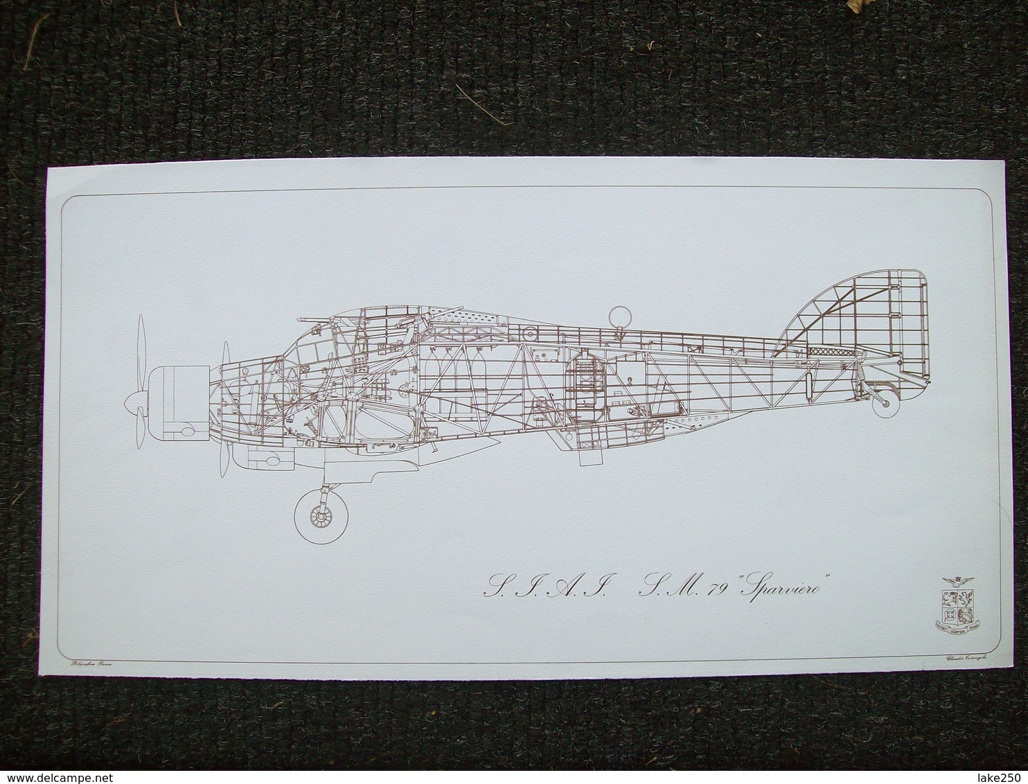 6 STAMPE AEREI CANT Z 506 / REGGIANE 2002 / SM 82 / MACCHI 202 / FIAT CR 42 / SM 79 - Carteles