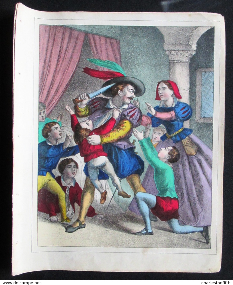 INTROUVABLE ! 6 GRAVURES COLOREES MAIN + Pages Livre Complet * LE PETIT POUCIN - WENTZEL 1869 * !!! - Estampes & Gravures