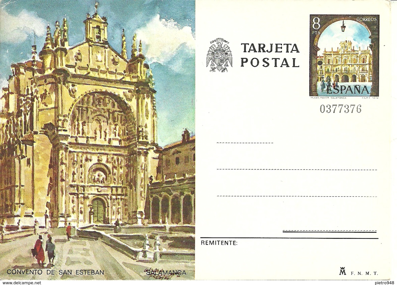 Tarjeta Postal, Salamanca (Castiglia Y Leon, Spagna) Convento De San Esteban - Salamanca