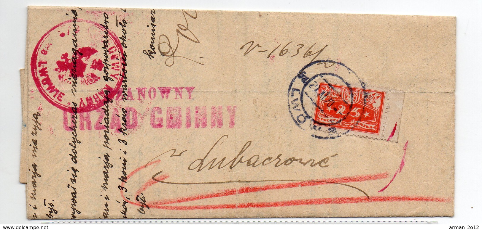 Poland Ukraina Lwow 1920 - Covers & Documents