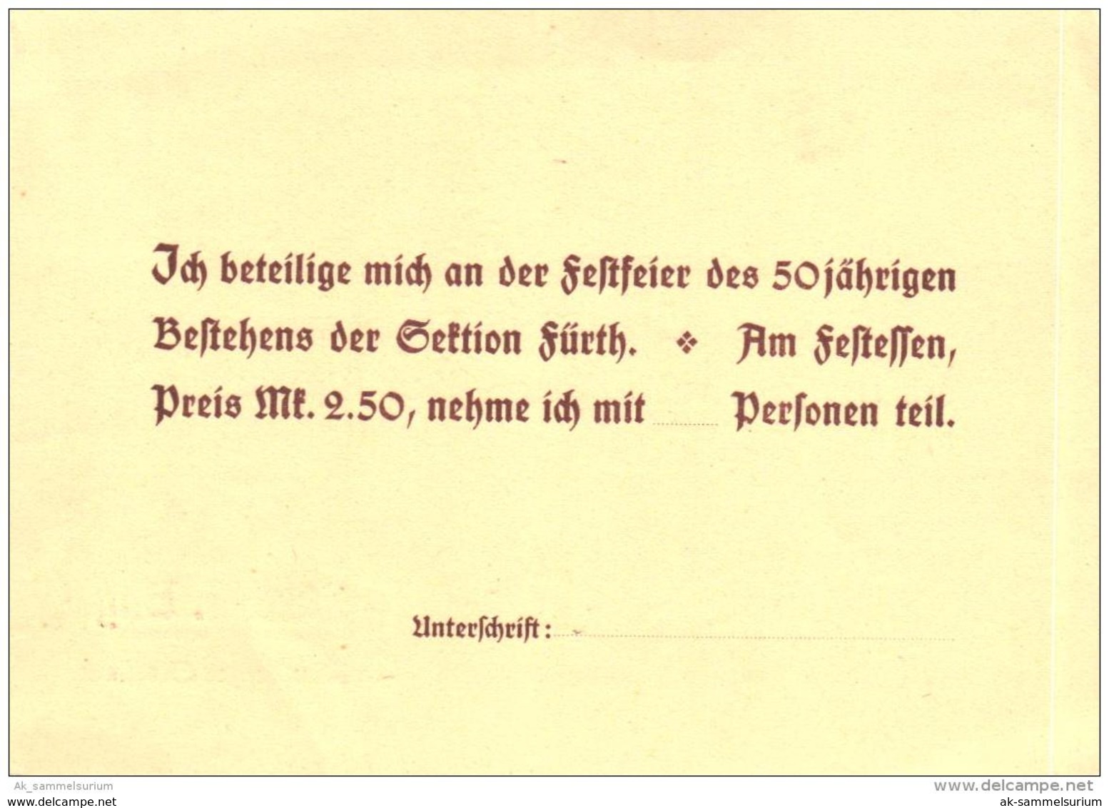 Fürth / Sektion Fürth / Deutscher Und Österreichischer Alpenverein / 50 Jahre (D-A253) - Fuerth