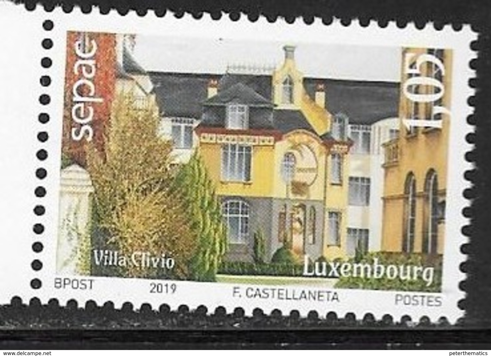 LUXEMBOURG, 2019, MNH, JOINT ISSUES, SEPAC, ARCHITECTURE, 1v - Joint Issues