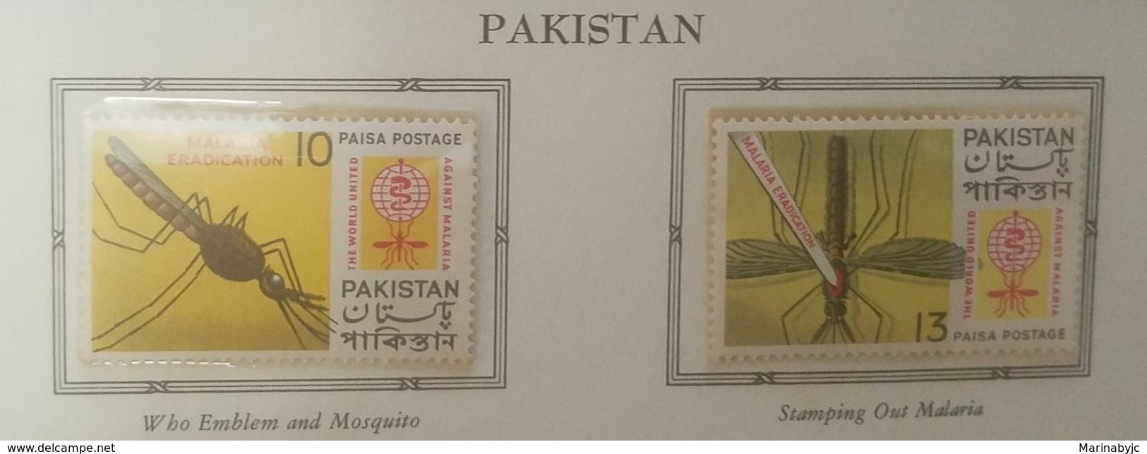 L) 1962 PAKISTAN, MALARIA ERRADICATION, WHO EMBLEM AND MOSQUITO, XF - Pakistan