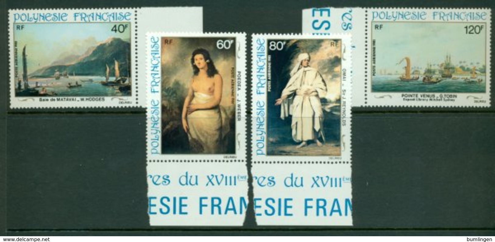 FRENCH POLYNESIA 1981 Mi 339-42** Paintings Of The 18th Century [A2014] - Andere & Zonder Classificatie