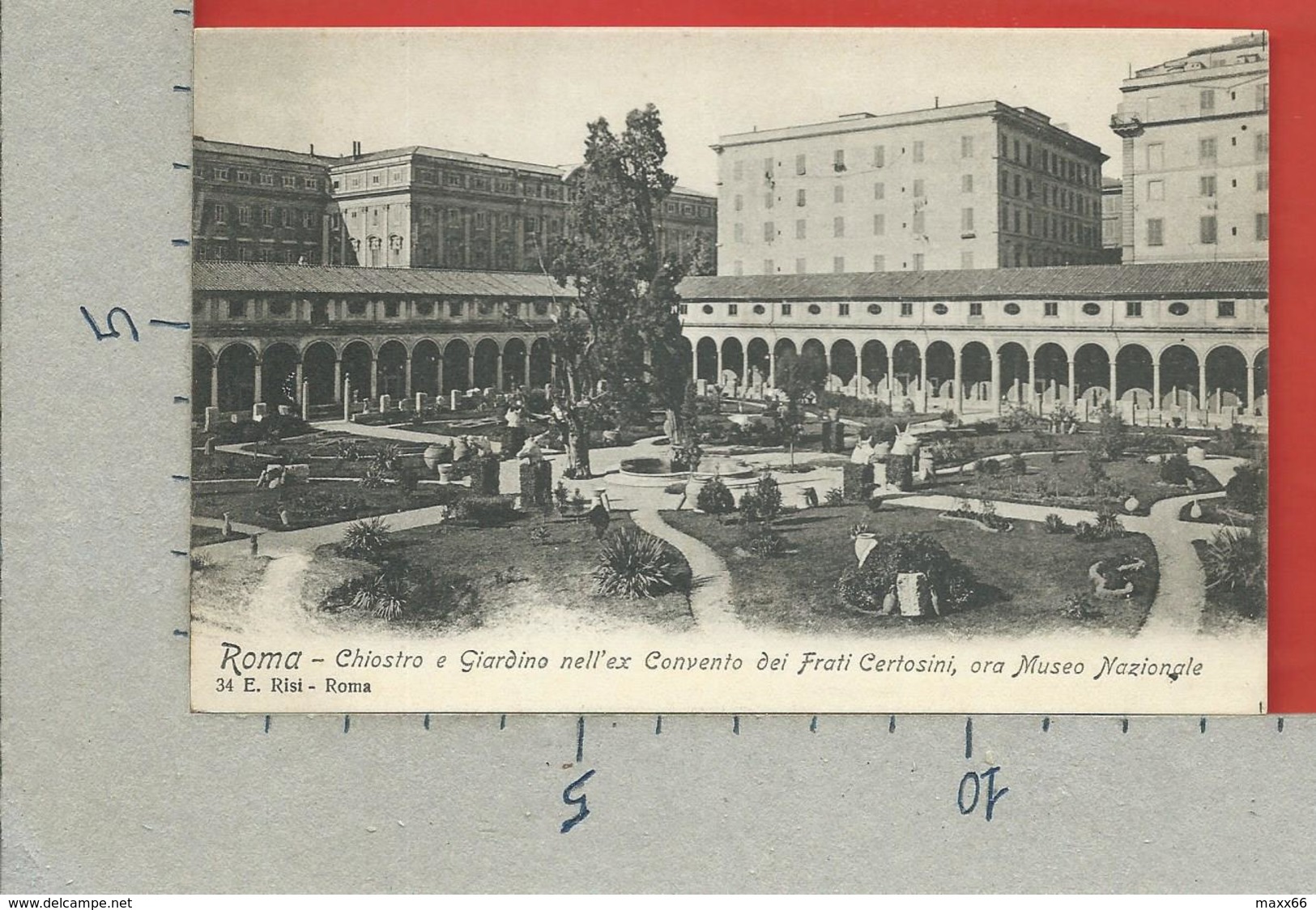 CARTOLINA NV ITALIA - ROMA - Chiostro E Giardino Nell'ex Convento Dei Frati Certosini Ora Museo Nazionale - 9 X 14 - Autres Monuments, édifices