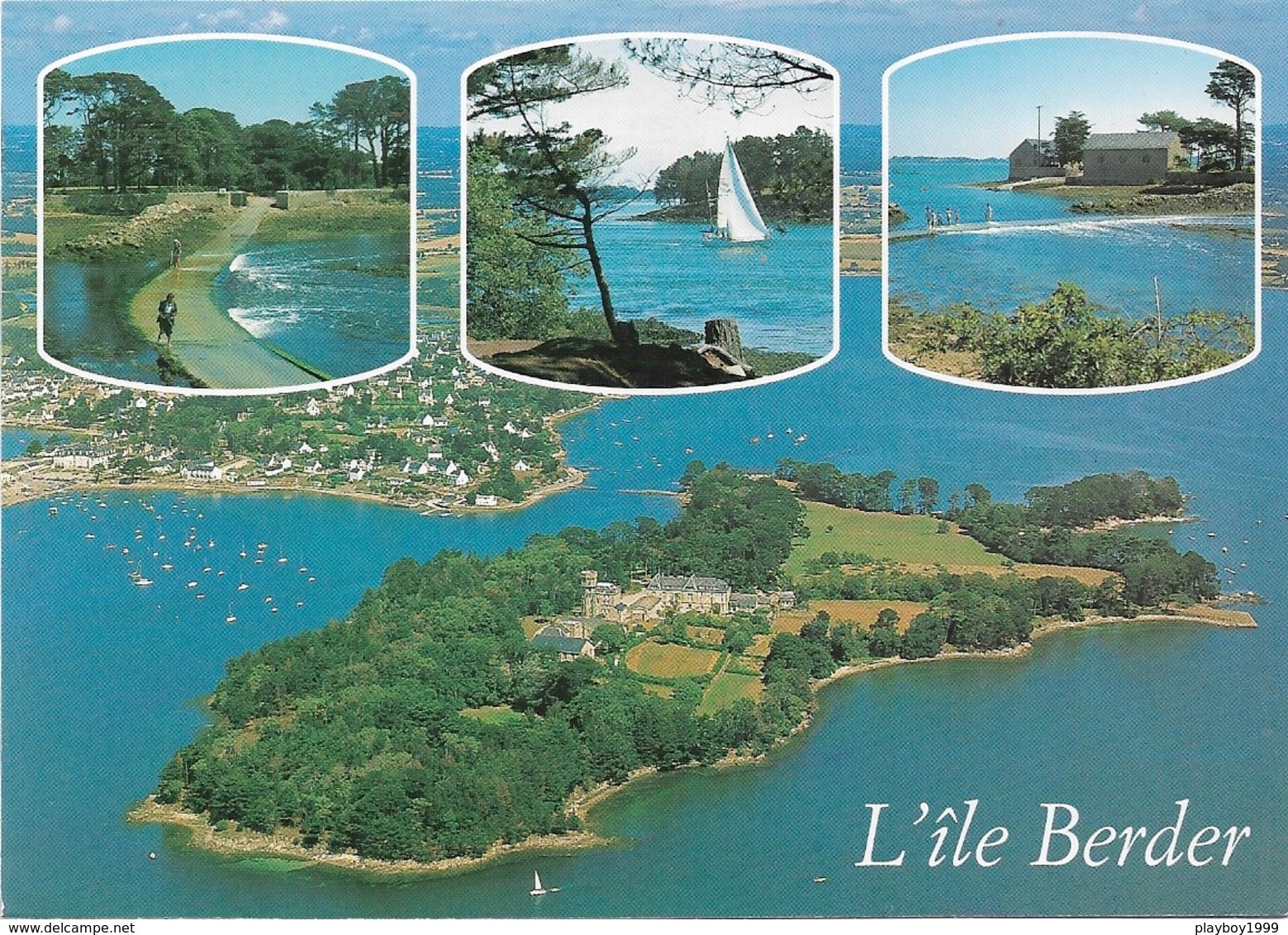 Cartes Géographiques - 56 L'ILE BERDER - Le Golfe Du Morbihan - LARMOR-BADEN - Cpm - écrite - - Cartes Géographiques