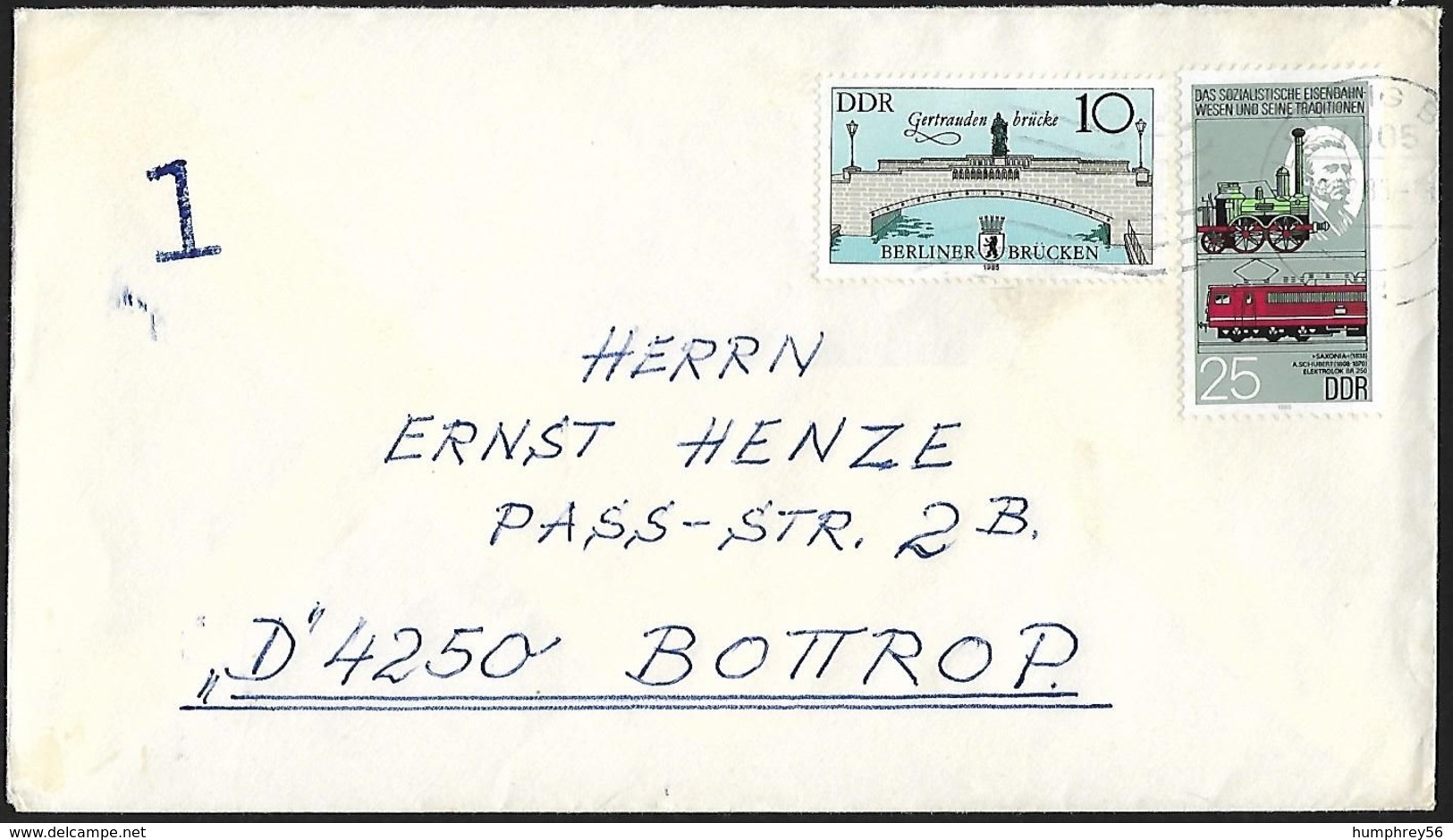 1985 - DDR - Cover + Michel 2969+2972I - LEIPZIG - Lettres & Documents