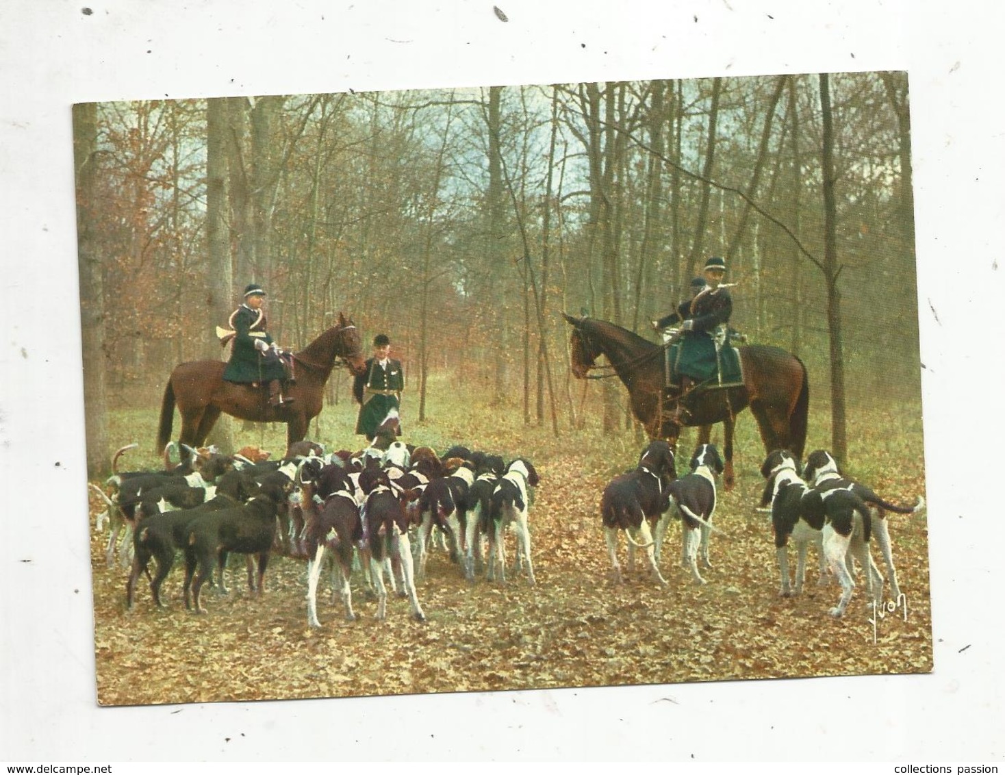 Cp, Sports , CHASSE A COURRE ,  DANS LES FORËT DE FRANCE PAR BARBIER PETIT,  Vierge, Ed. Yvon - Jagd