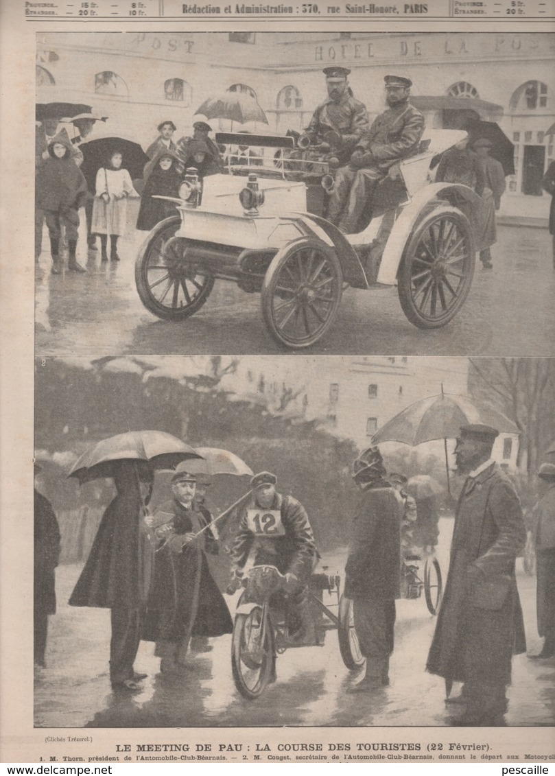 LA VIE AU GRAND AIR 04 03 1900 - PAU AUTOMOBILE - BOXE JEFFRIES CORBETT - PLUVIGNER MORBIHAN - YACHT LA JULIE - O.M. - 1900 - 1949