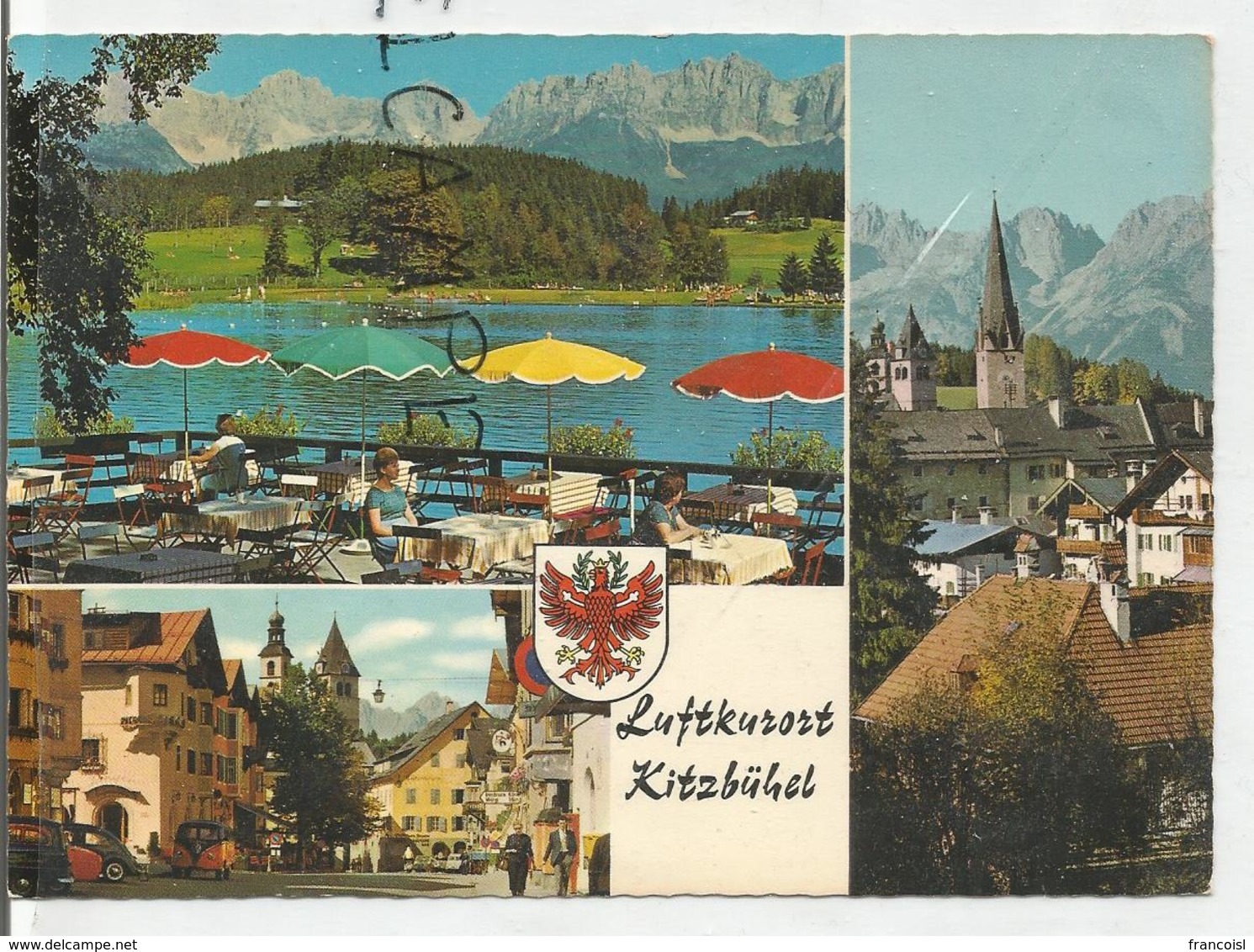 Luftkurort Kitzbühel. Carte Mosaïque, Blason. - Kitzbühel