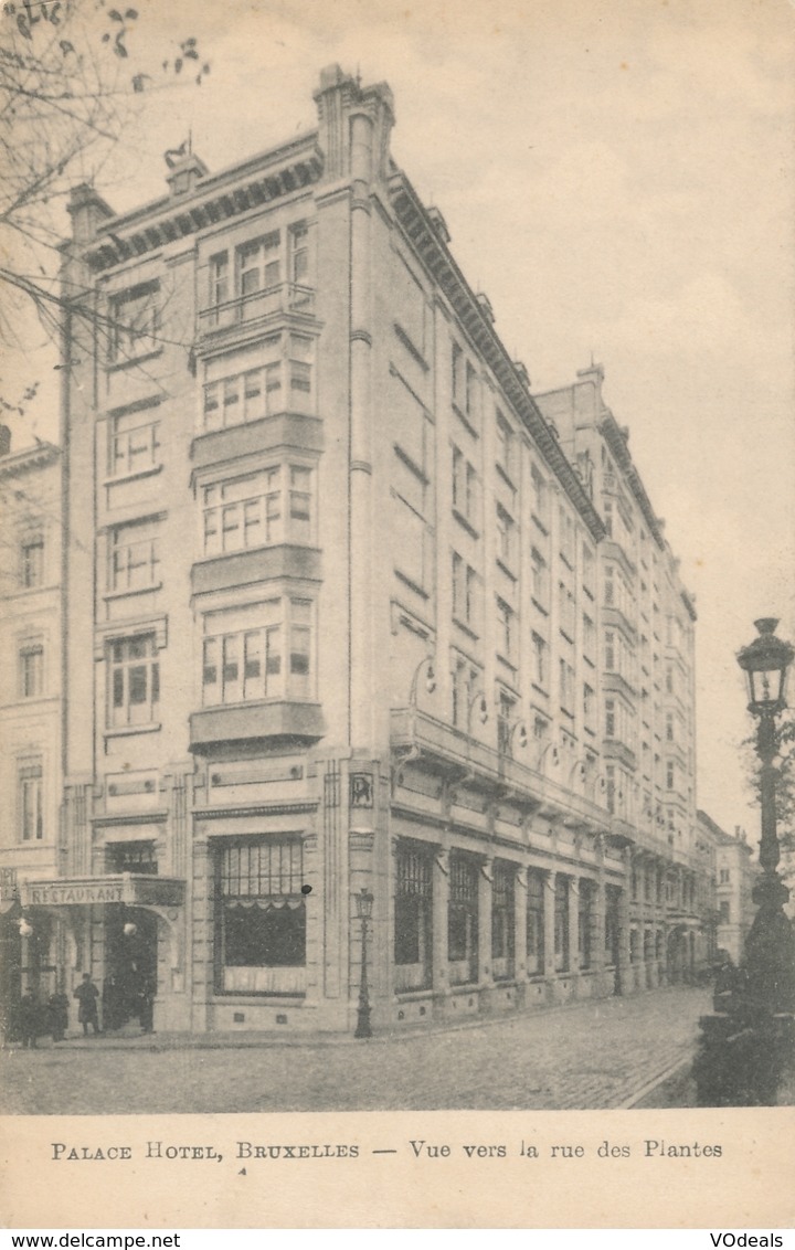 CPA - Belgique - Palace Hôtel, Bruxelles - Vue Vers La Rue Des Plantes - St-Joost-ten-Node - St-Josse-ten-Noode