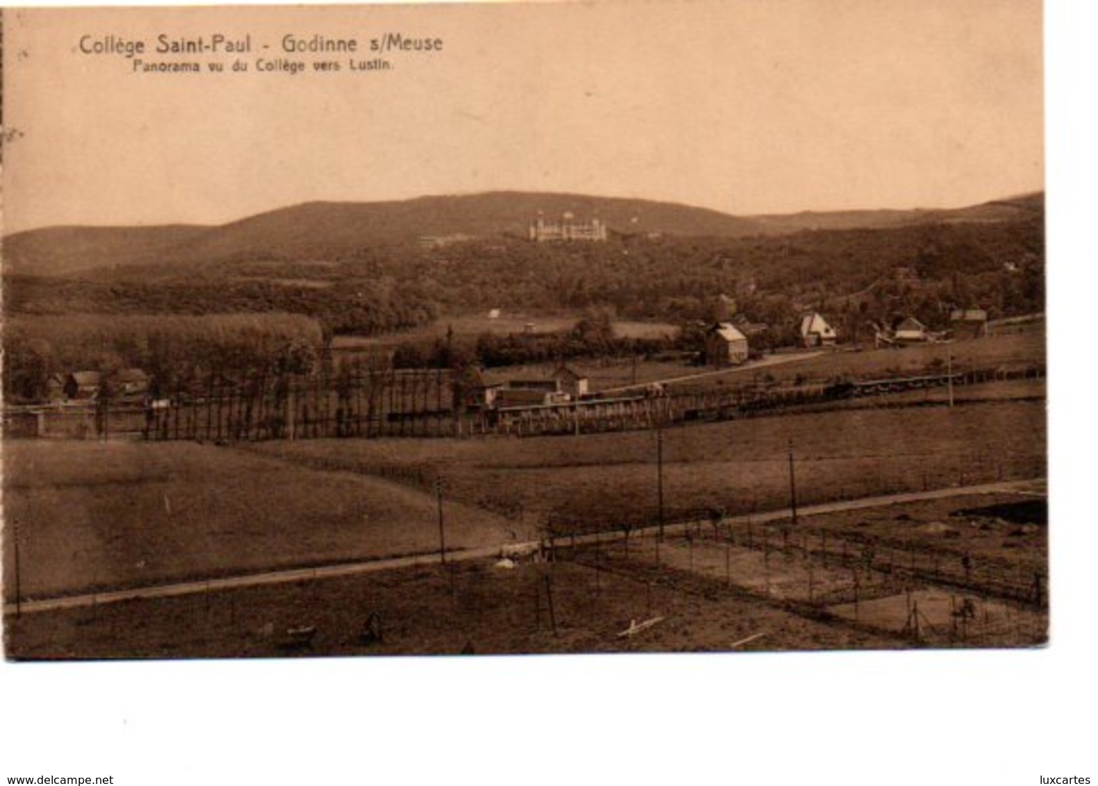 GODINNE SUR MEUSE. COLLEGE SAINT PAUL. PANORAMA VU DU COLLEGE VERS LUSTIN. - Autres & Non Classés