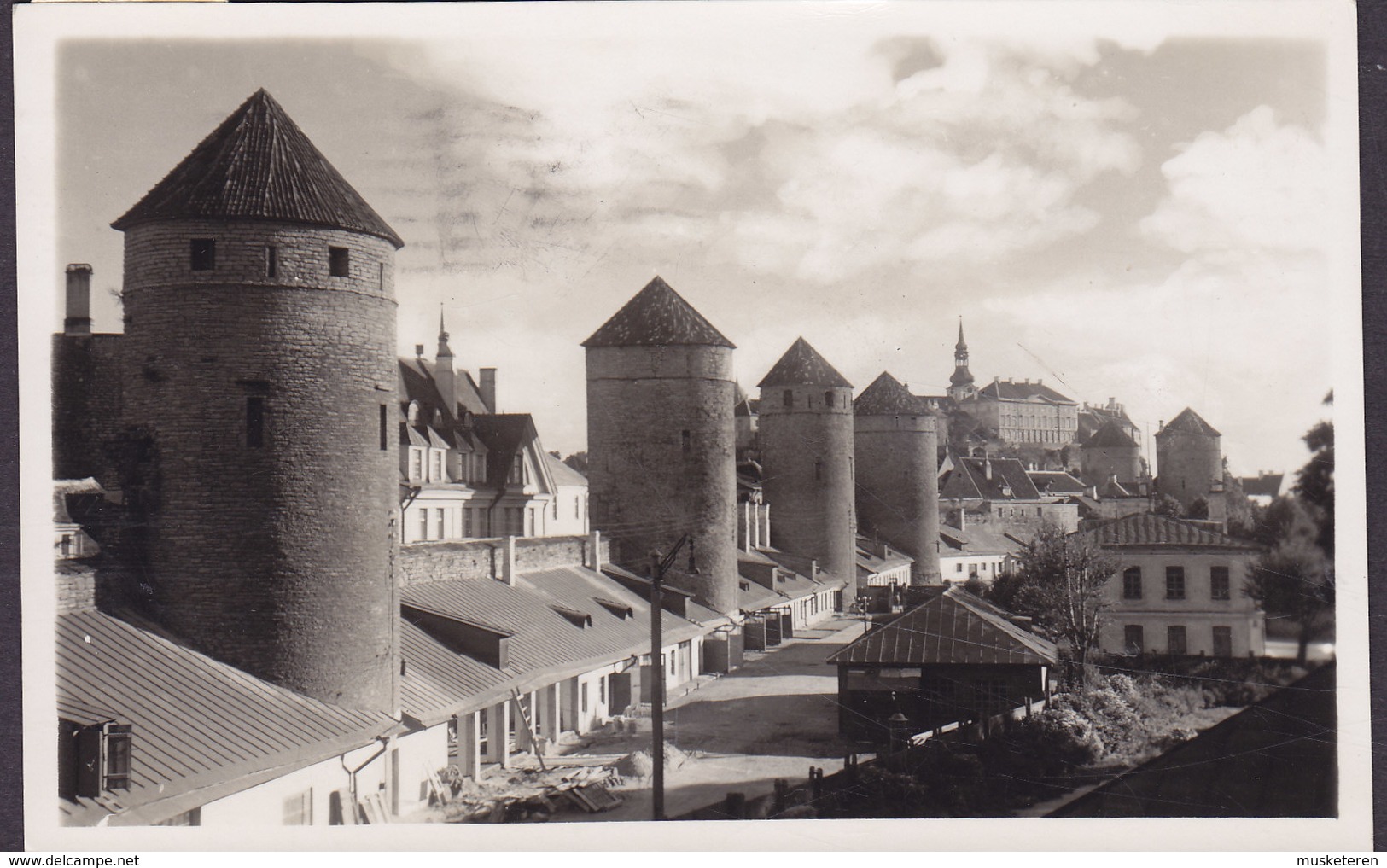 Estonia PPC Talinn Tornide Väli Festungstürme TALINN 1939 HELSINGFORS Finland Echte Real Photo Véritable (2 Scans) - Estland