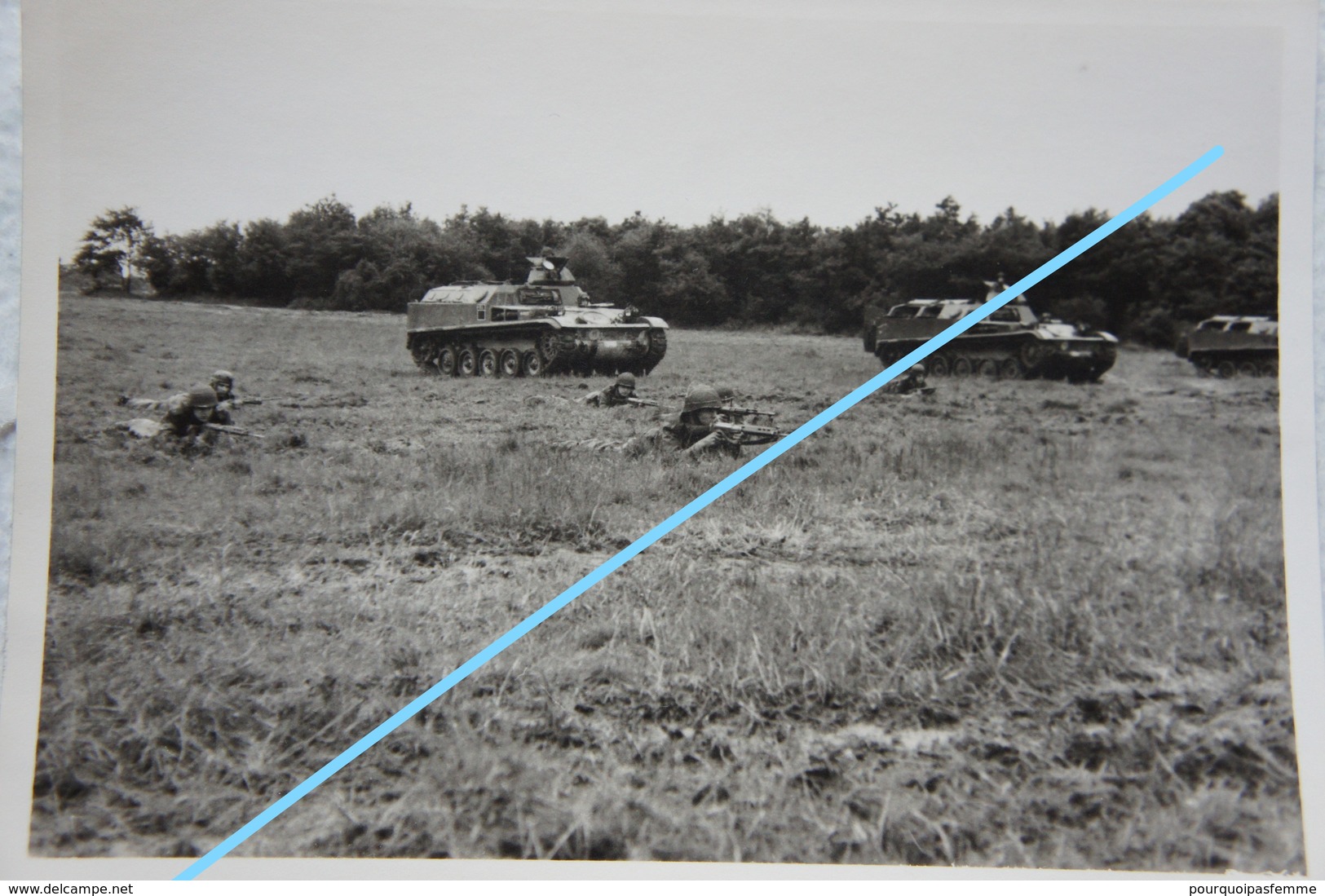 Photox8 ABL Manoeuvres 60's Tank Char Mortiers Militaria Armée Leger - Guerre, Militaire