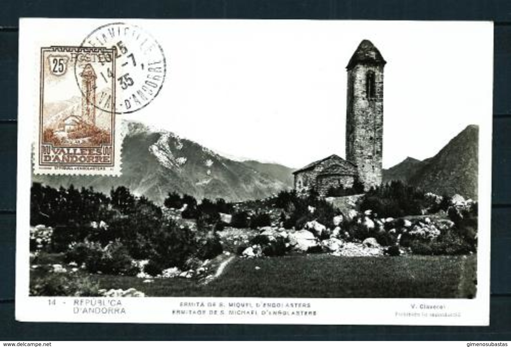 Andorra Francesa Nº 31 (Tarjeta Máxima) Usado - Cartas Máxima