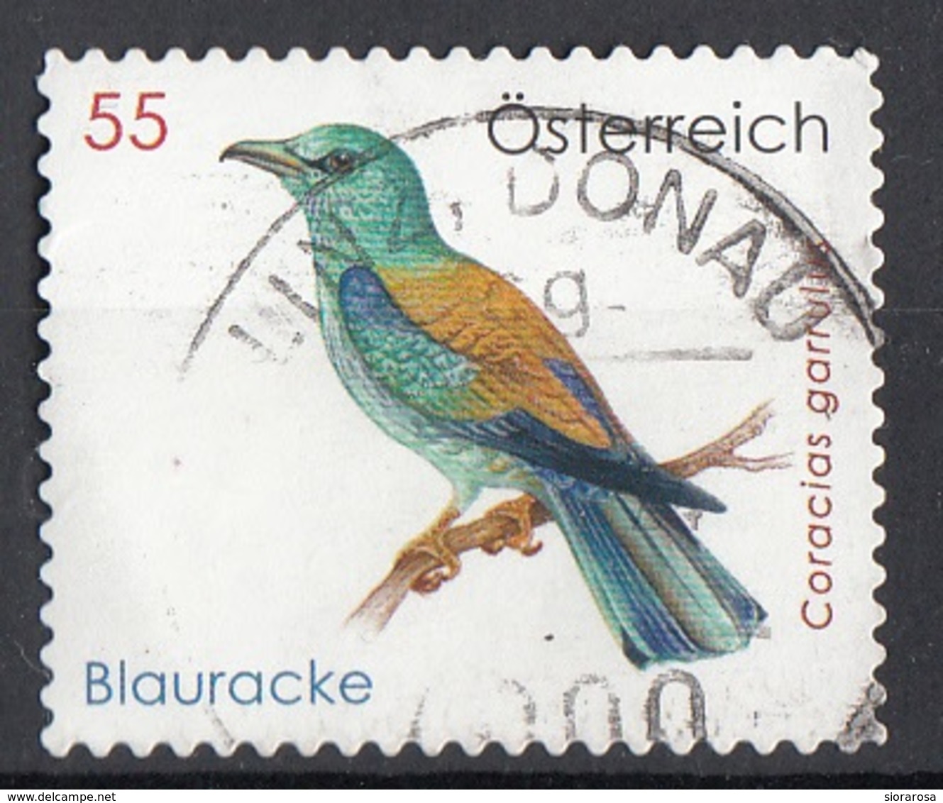 Austria 2010 Sc. 2259 Uccelli Birds - Ghiandaia Marina - Coracias Garrulus -  Osterreich - Moineaux