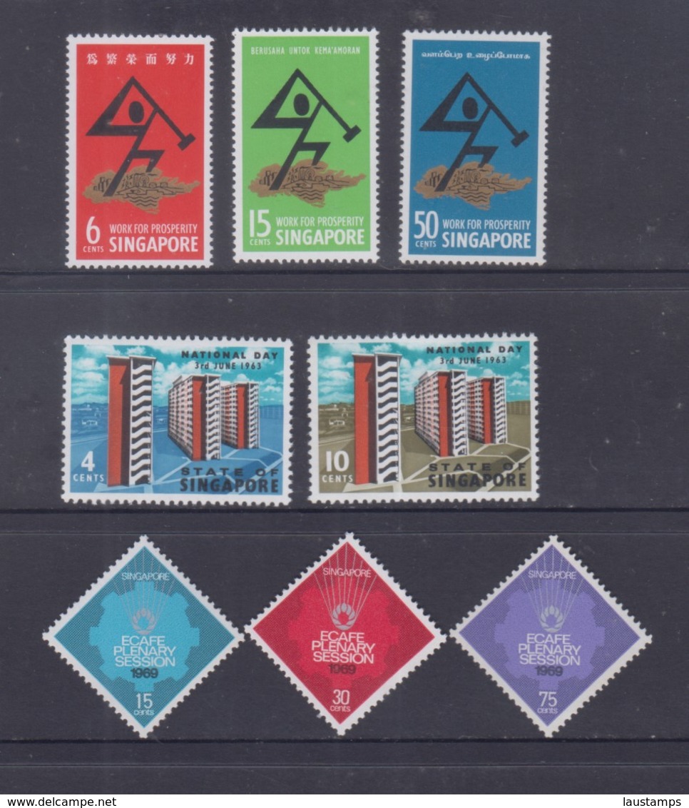 Singapore 1963, 1968, 1969 Stamps MNH - Singapur (1959-...)