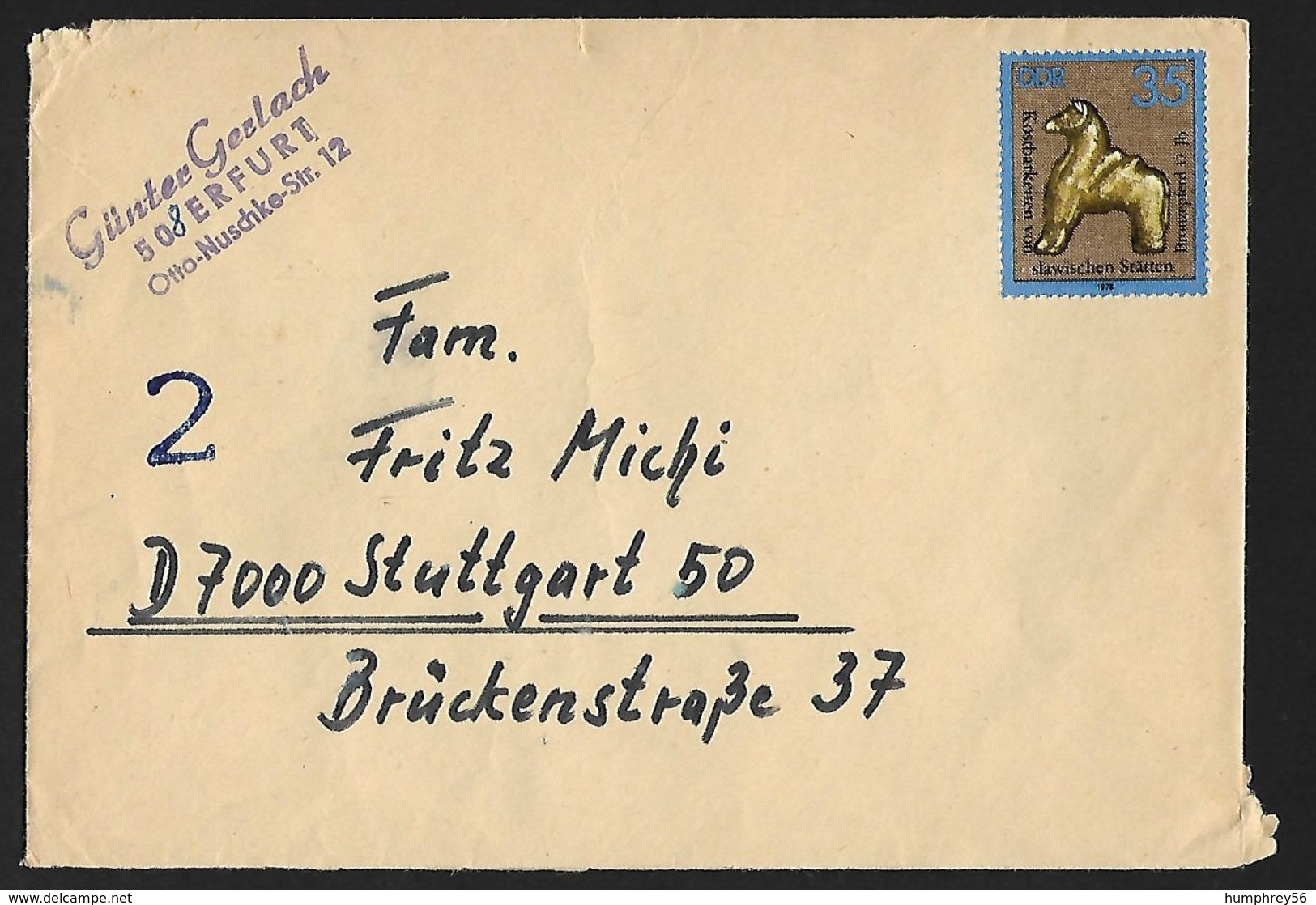 1978 - DDR - Cover + Michel 2306 [Brandenburg - */MH] - Lettres & Documents