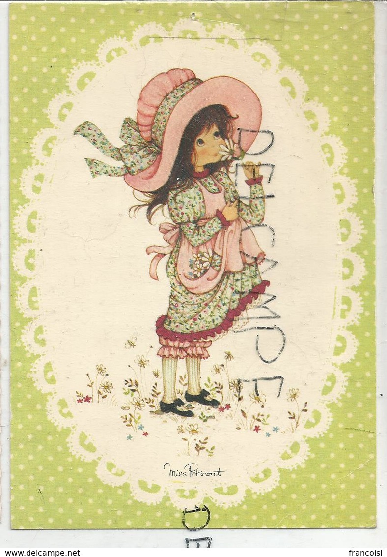 Petite Fille Et Marguerite. Chapeau Et Tablier. Miss Petticoat. - Scènes & Paysages