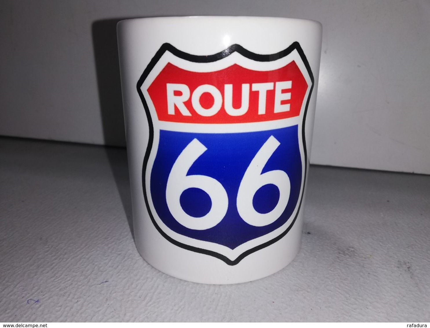 TASSE Ceramique MUG COFFEE ROUTE 66 HARLEY BIKER CADILLAC CHEVROLET BUICK FORD - Voertuigen