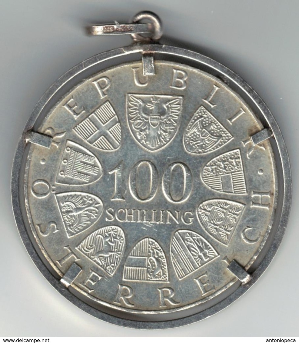 AUSTRIA 1974 Moneta D'argento 100 Scellini Olimpiadi Invernali Innsbruck '76 Weight / Peso: 28 Gr  Diametro: 36MM - Austria