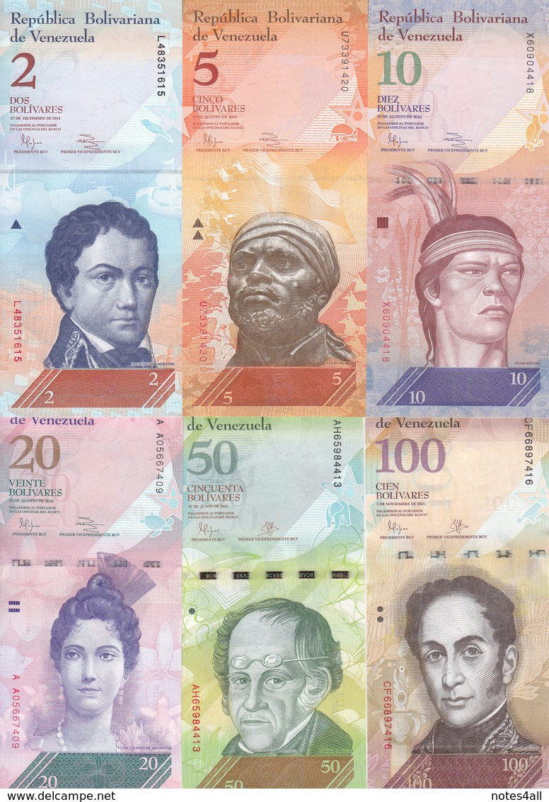 VENEZUELA 2 : 100000 Bolivares 2016 2017 P88 :P100 UNC New SET 13 NOTES */* - Venezuela