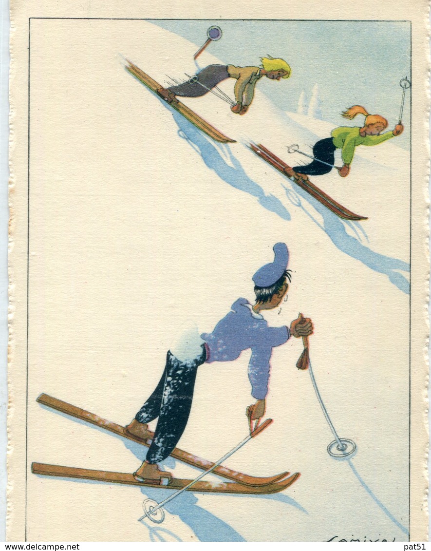 DIVERS - Illustrateur - SAMIVEL : Ski - Le Sexe Faible - 1958 - N° 21 - Samivel